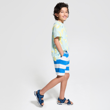 تيشيرت عليه نقش الموز، أخضر اللون للأولاد